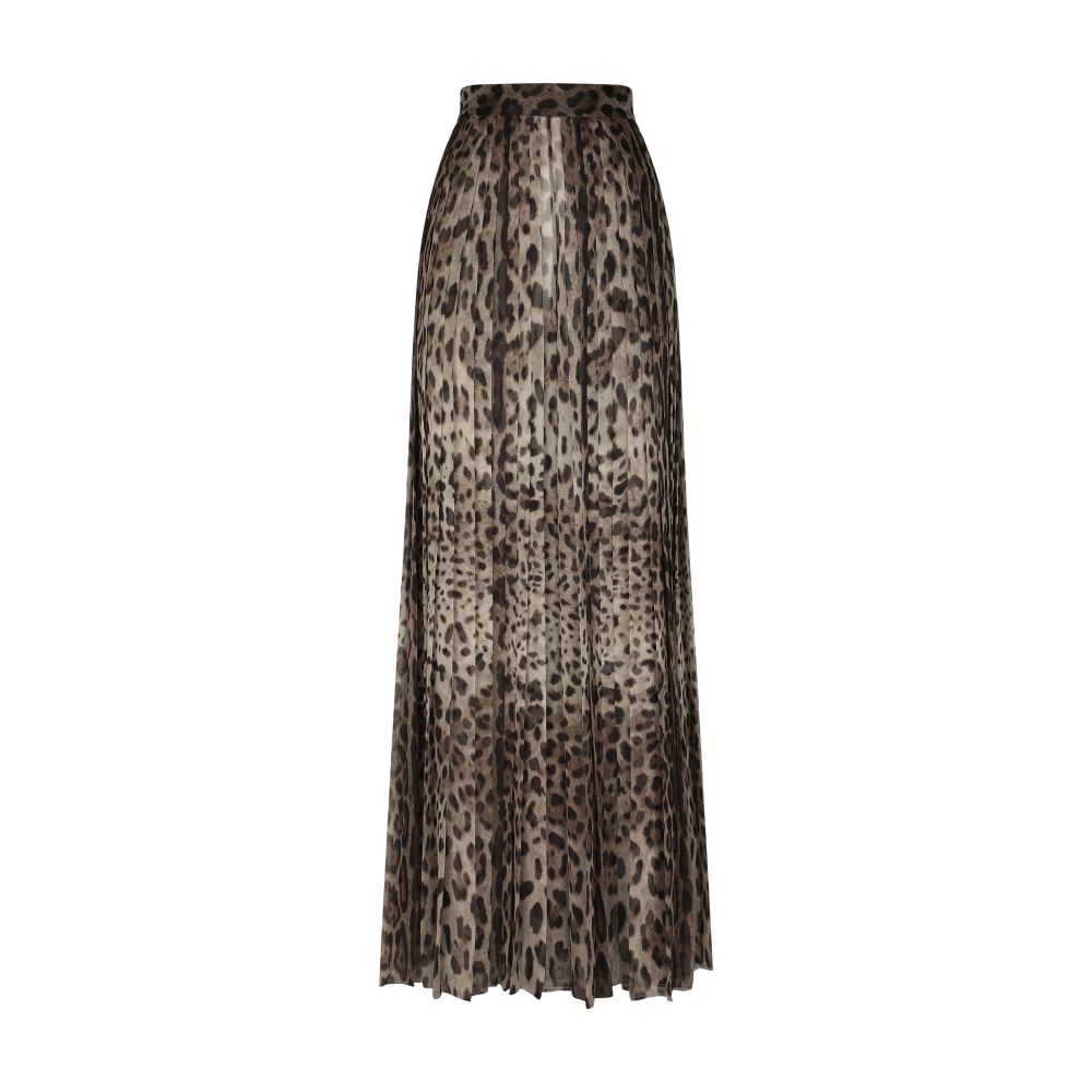 Dolce & Gabbana Leopard-print chiffon culottes