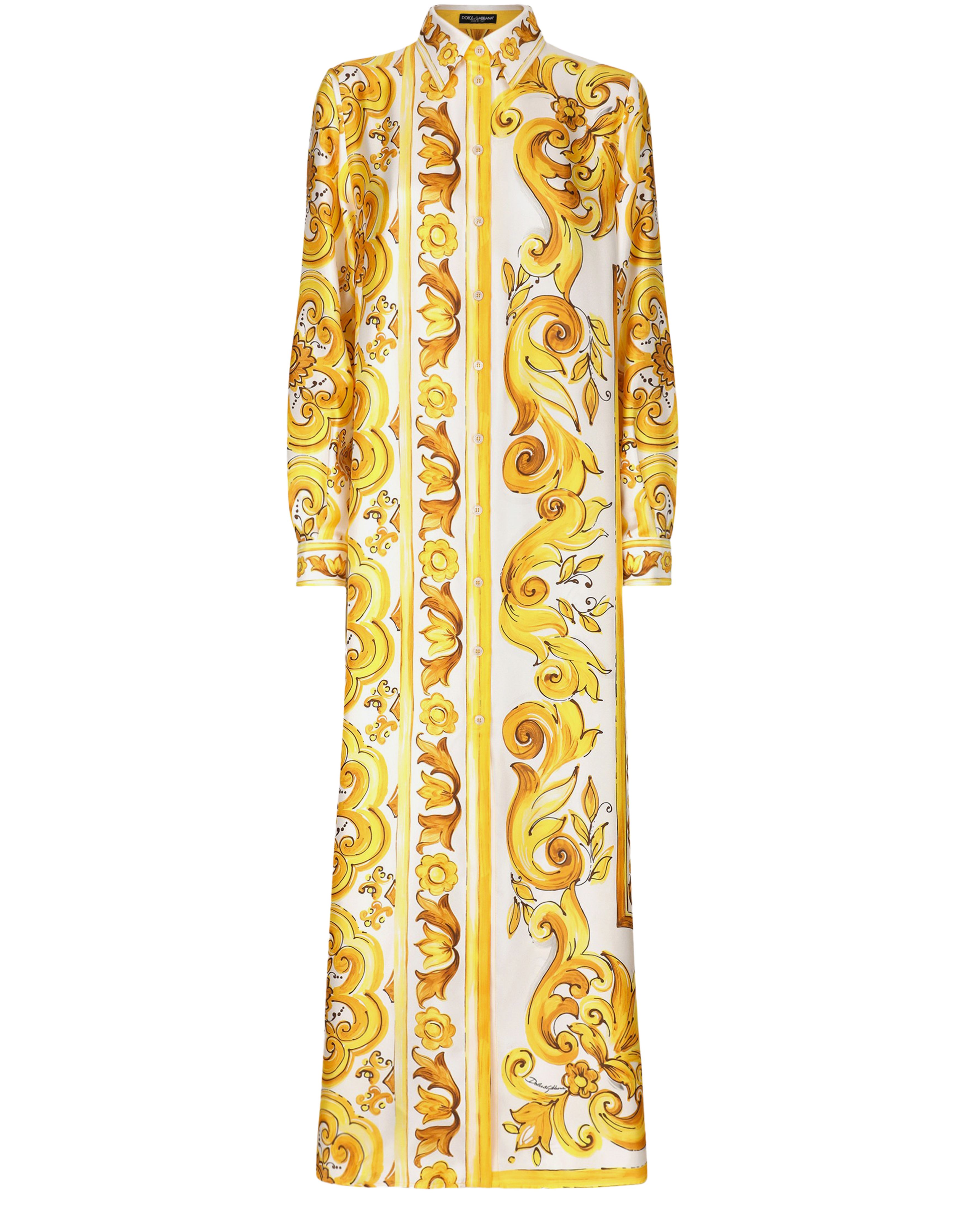 Dolce & Gabbana Majolica silk twill caftan shirt