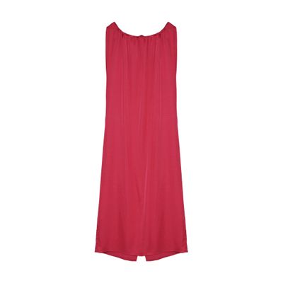 Yves Salomon Long Dress With Drawstring Satin Neckline