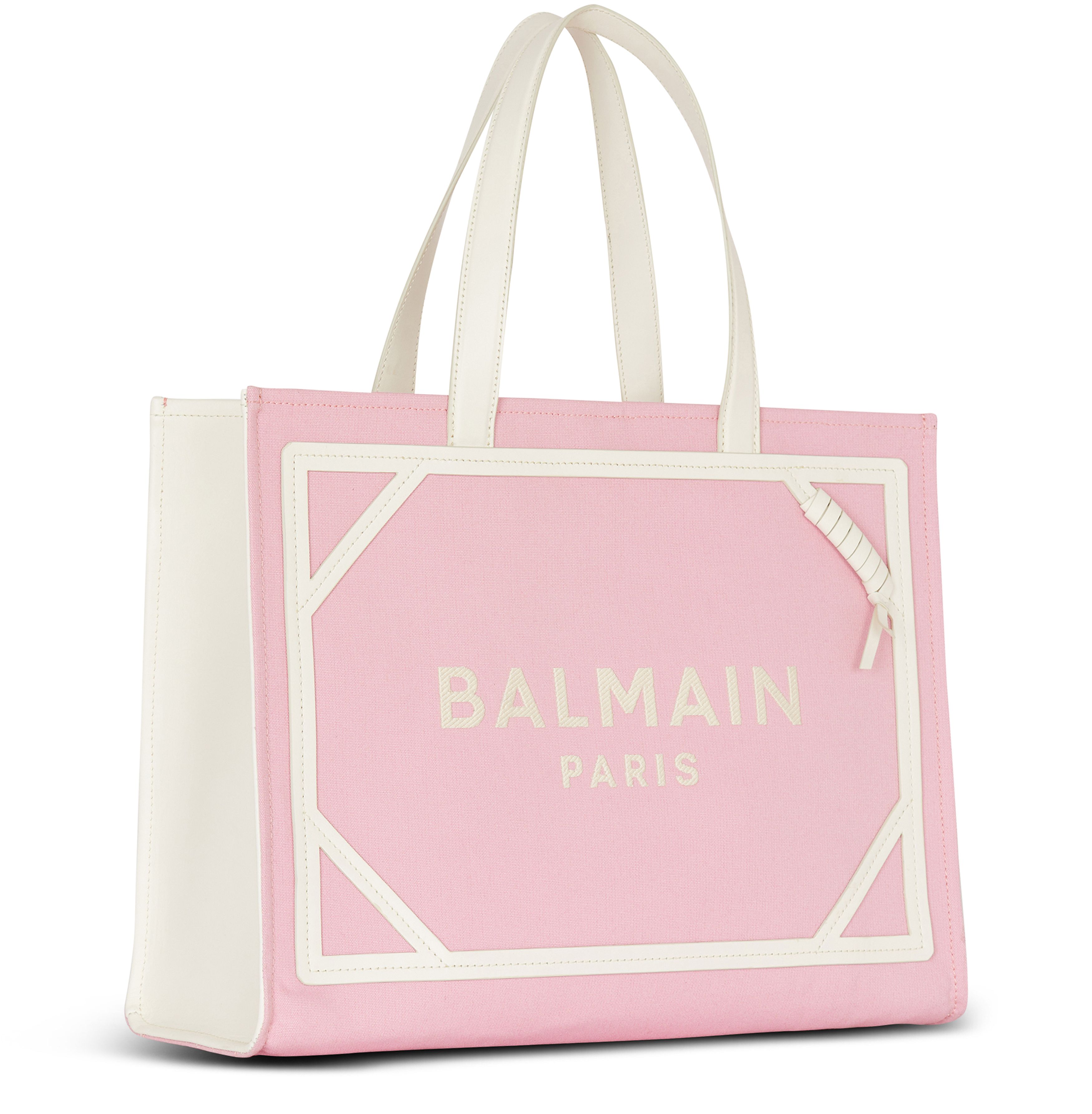 Balmain B-Army medium canvas and leather tote bag