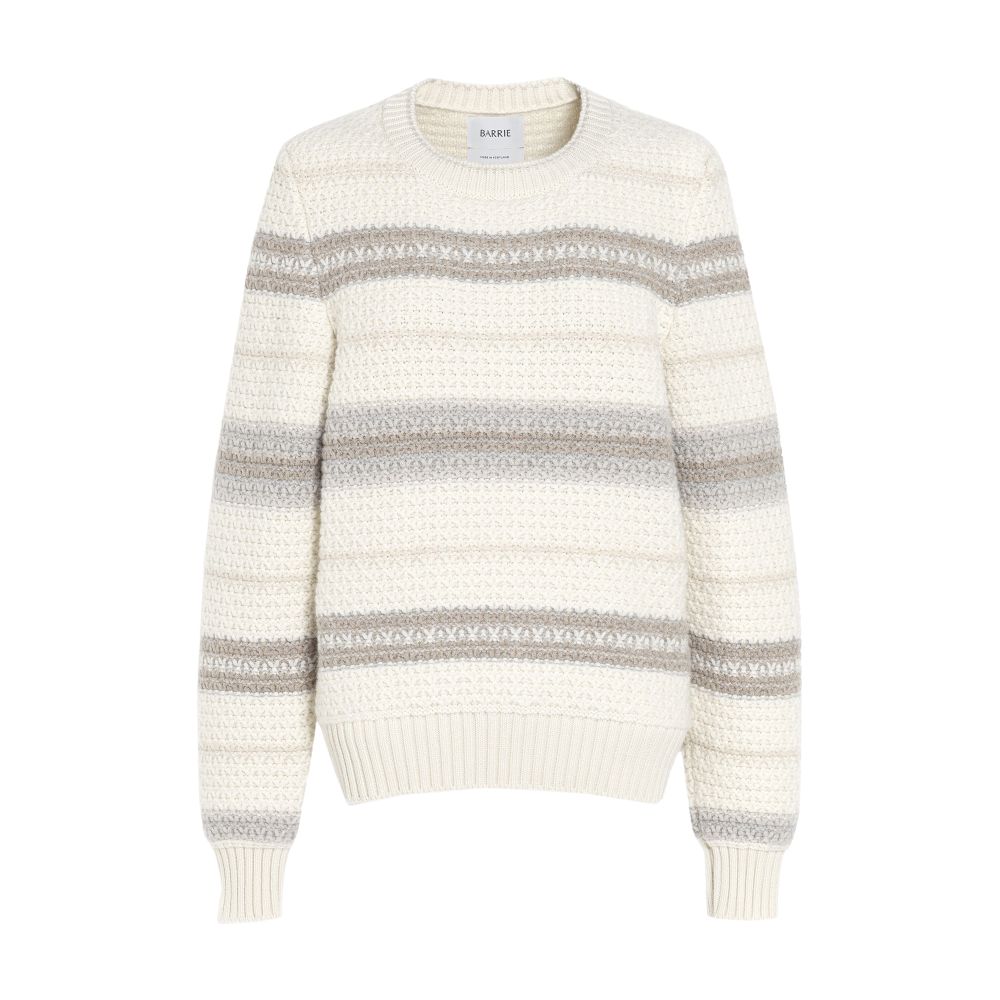 Barrie Striped chunky cashmere jumper