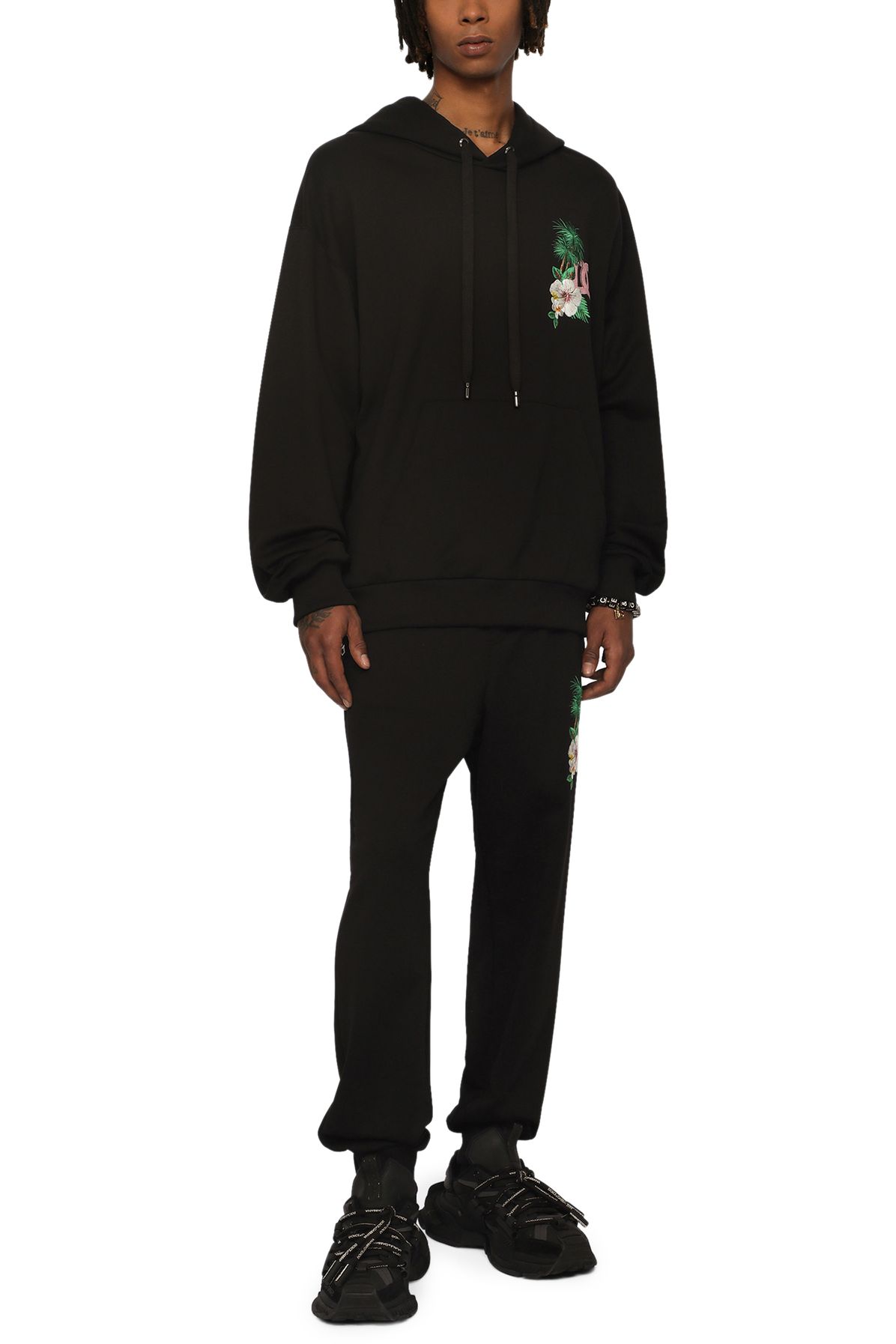 Dolce & Gabbana Hoodie with DG Hawaiian embroidery