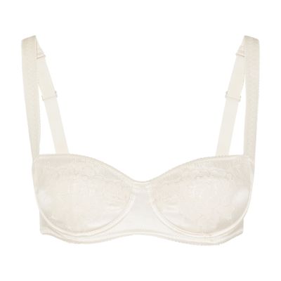 Dolce & Gabbana Satin balconette bra with lace detailing