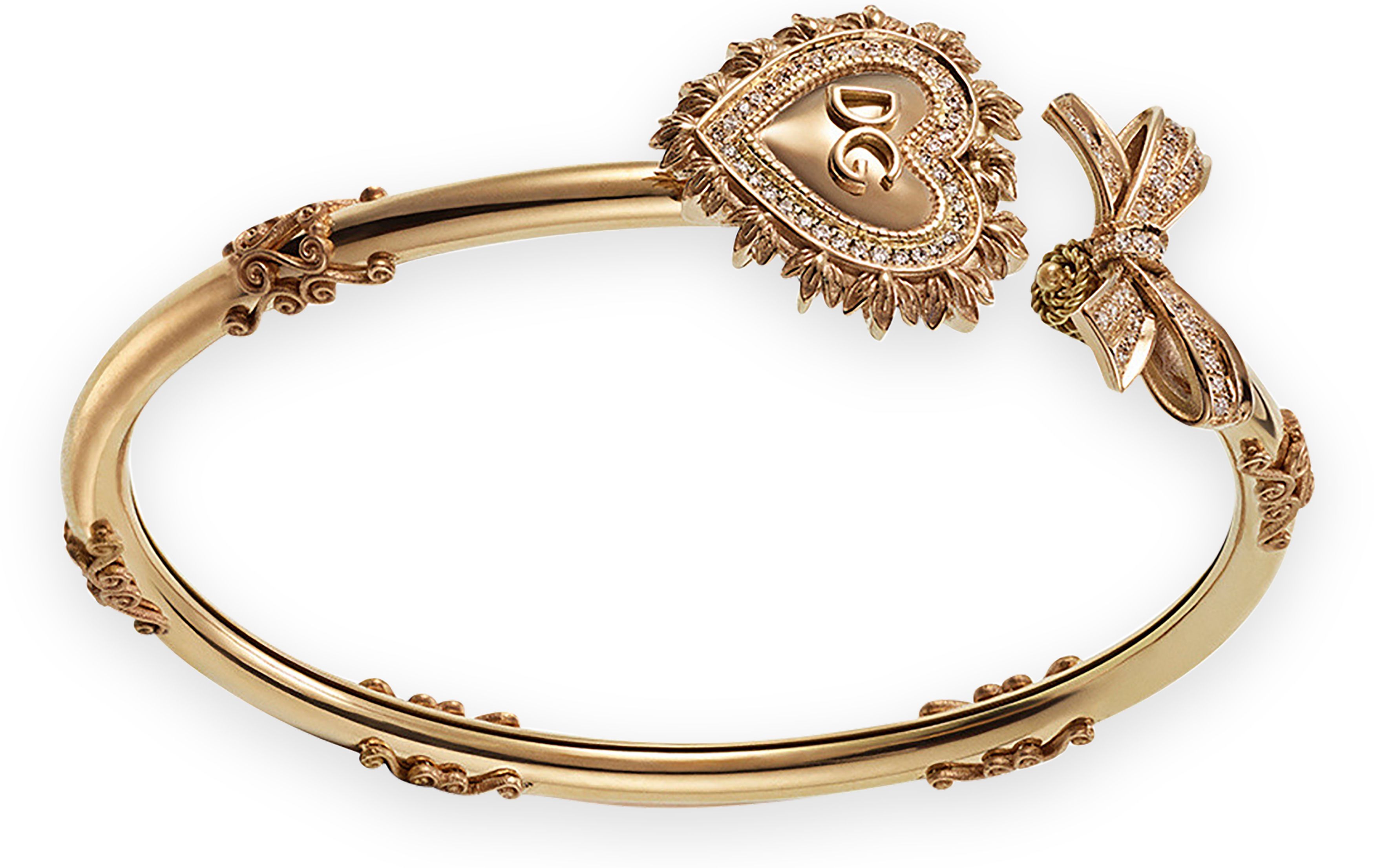 Dolce & Gabbana Devotion bracelet in yellow gold with diamonds