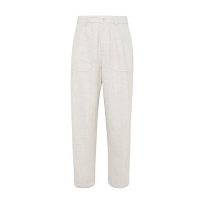 Brunello Cucinelli Relaxed-fit chevron trousers