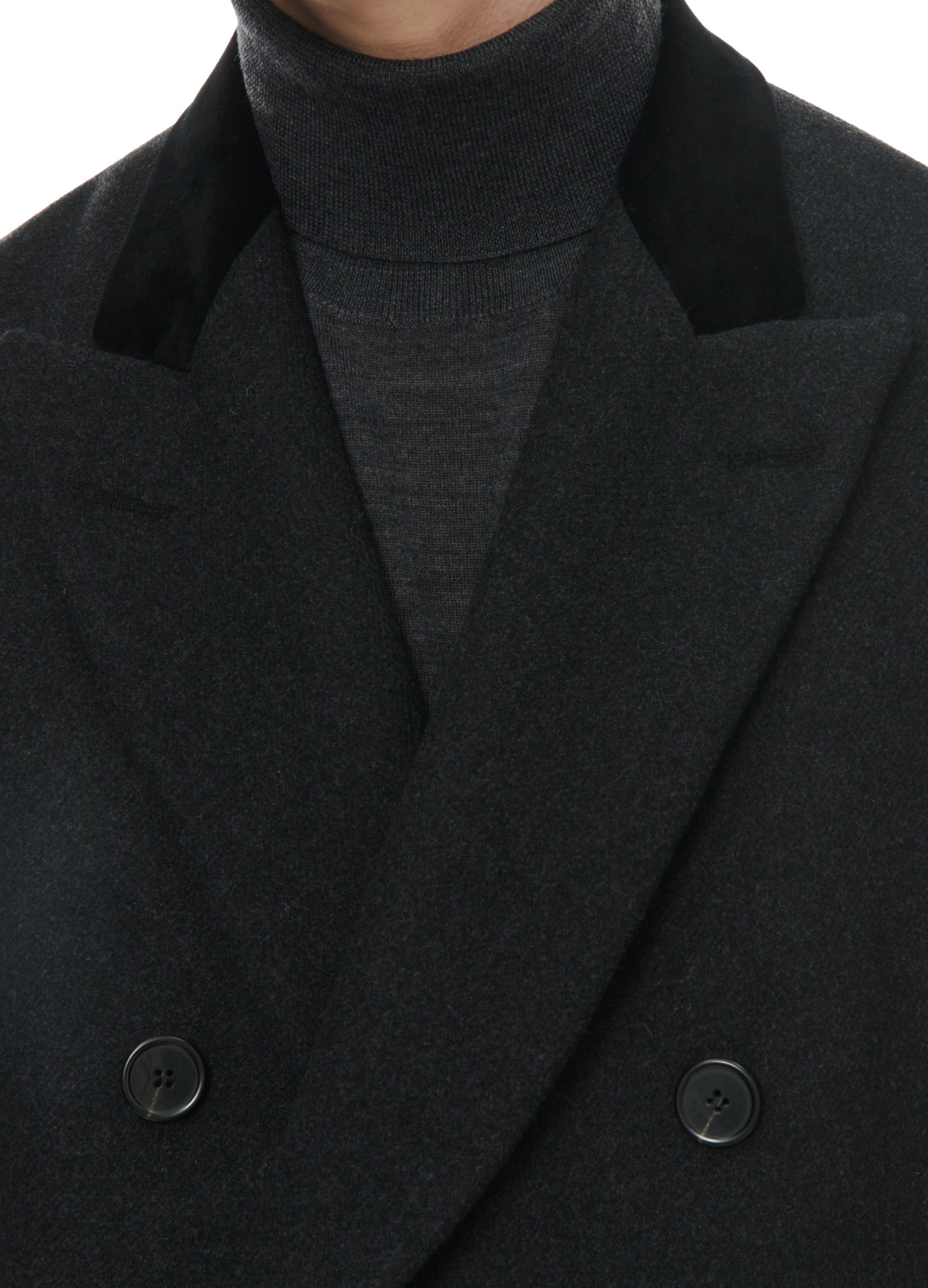  Virgin wool double-breasted coat