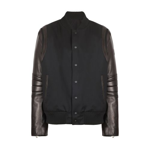 Balmain Wool and leather varsity jacket