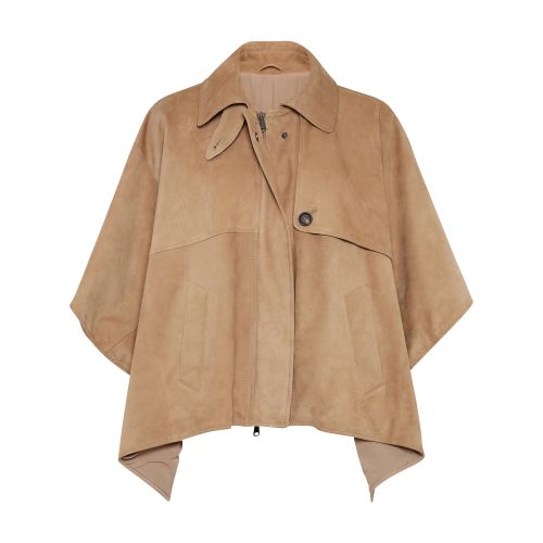 Brunello Cucinelli Suede cape