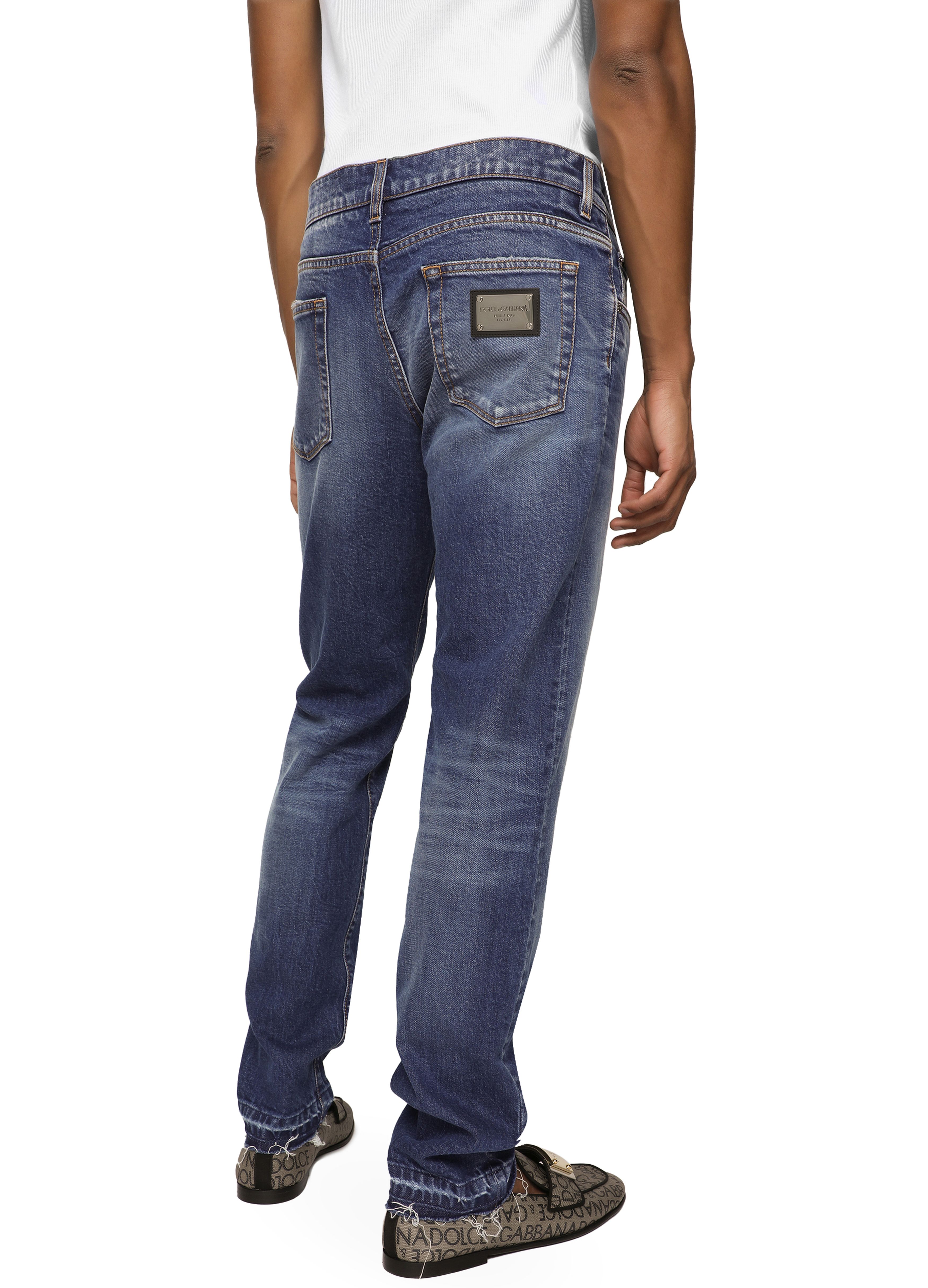 Dolce & Gabbana Washed slim fit stretch denim jeans