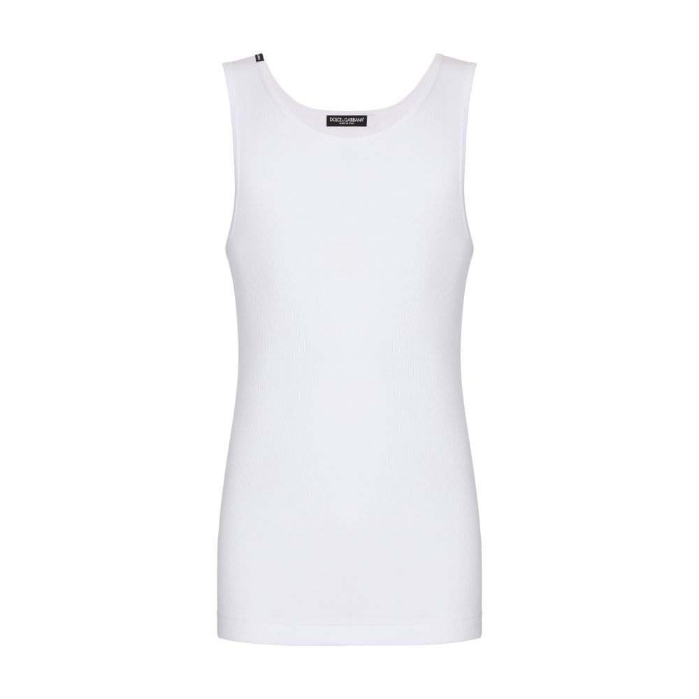 Dolce & Gabbana Fine-rib cotton singlet