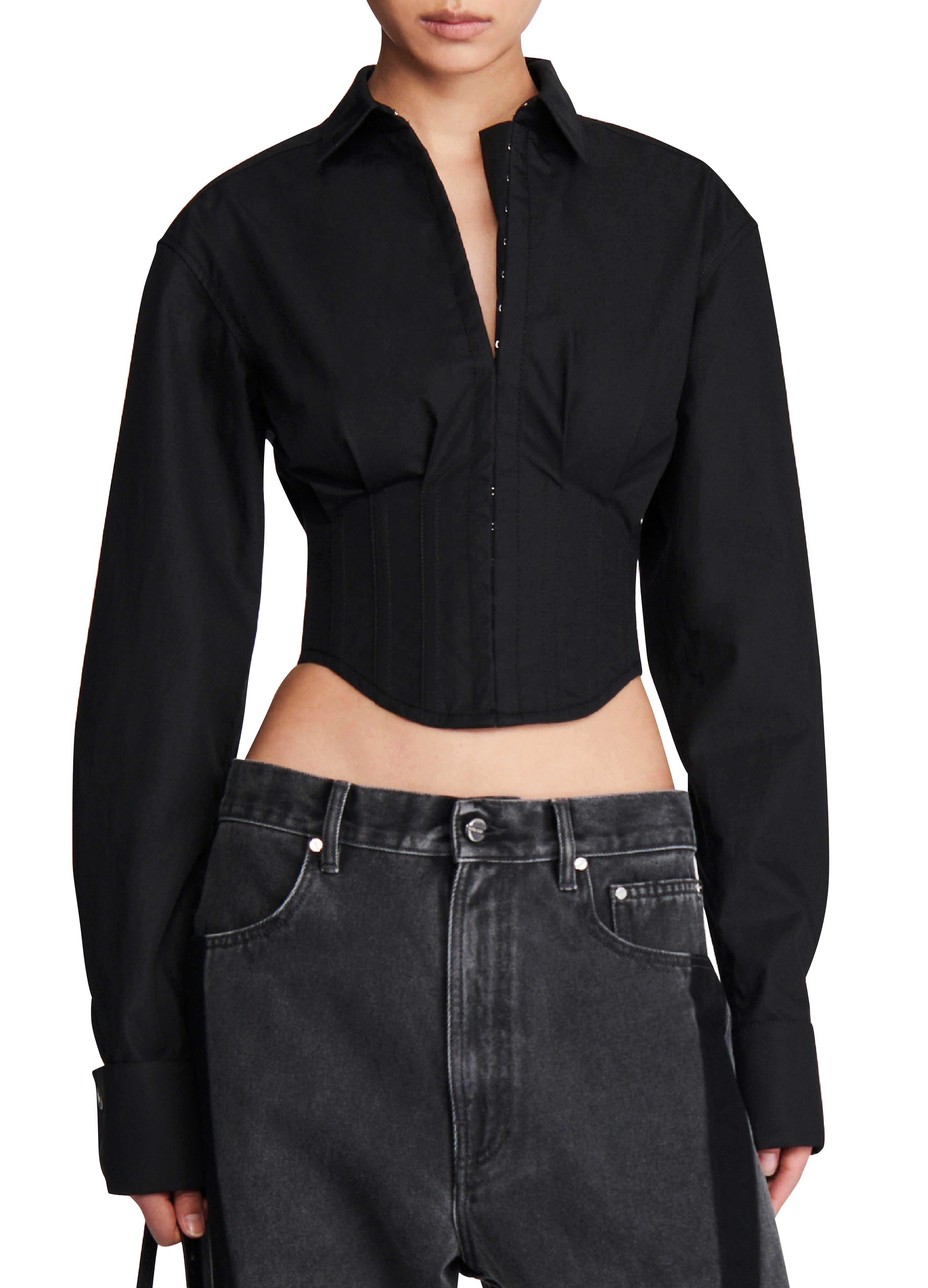 Dion Lee Tuxedo corset shirt