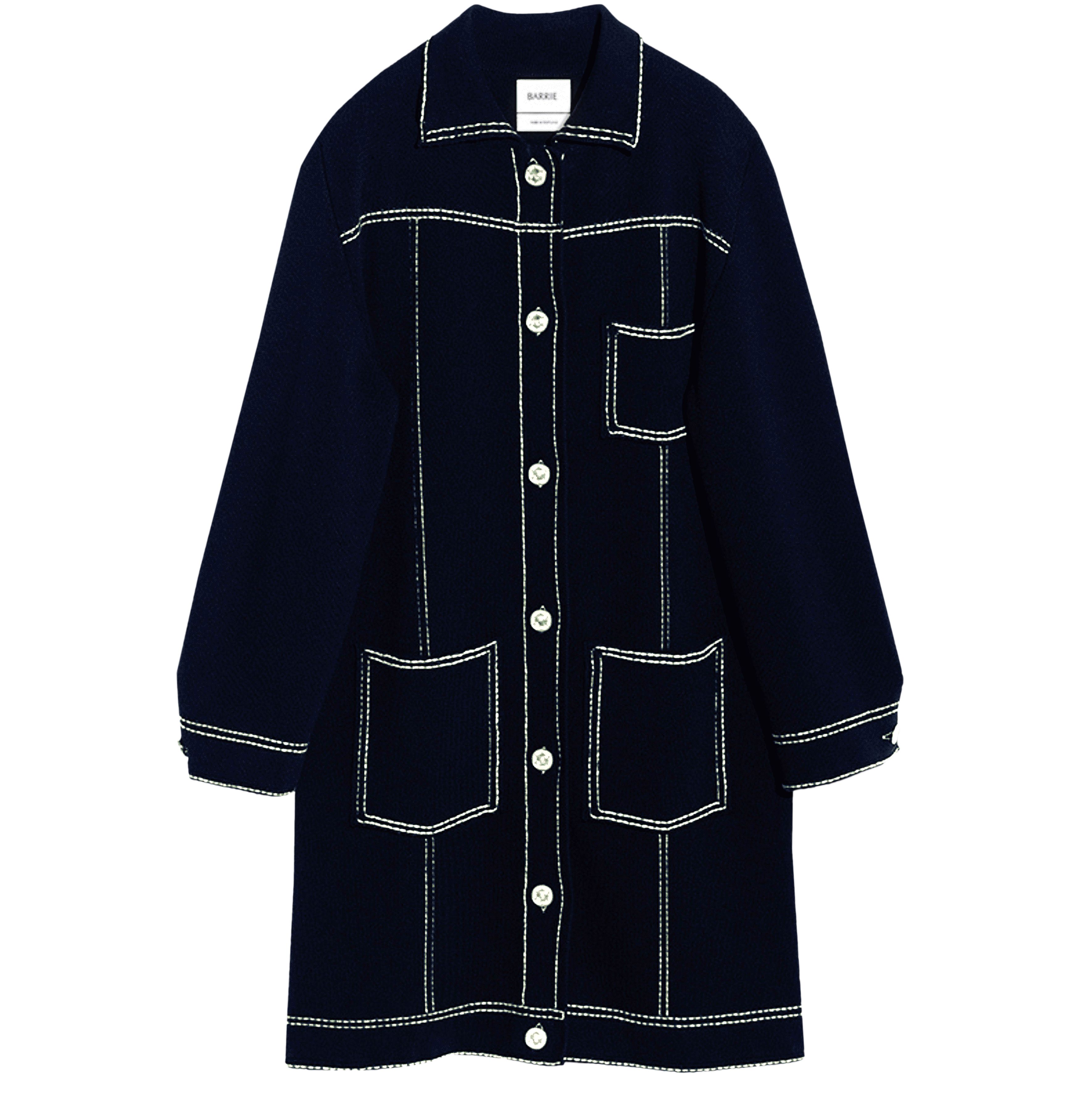 Barrie Denim cashmere and cotton long jacket