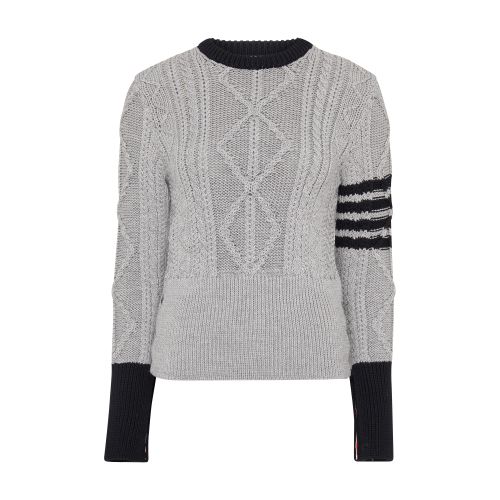 Thom Browne 4-Bar crew neck pull over