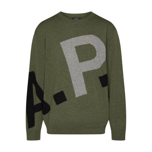 A.P.C. Logo All Over H crew neck sweater