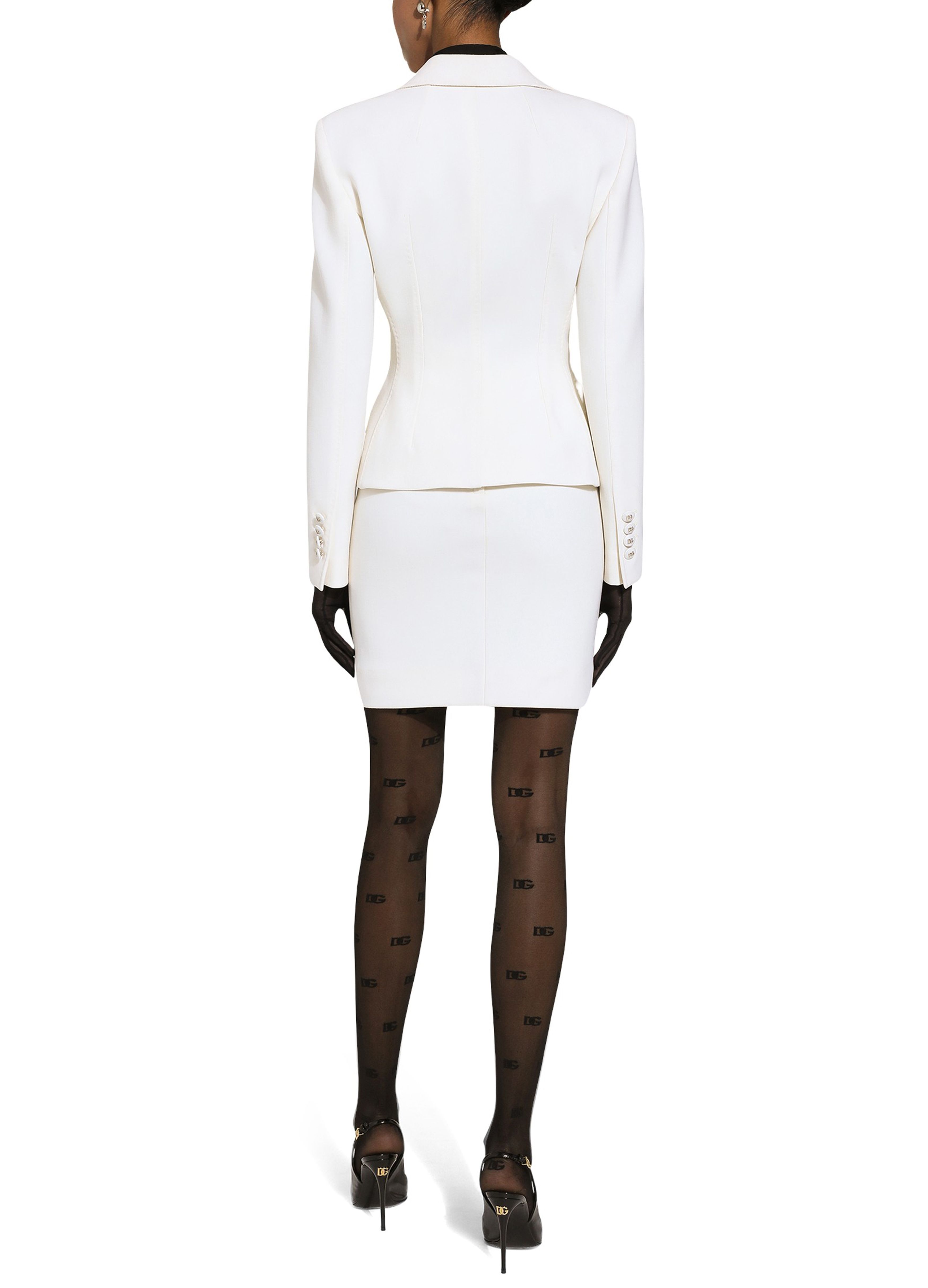 Dolce & Gabbana Straight-cut wool mini skirt