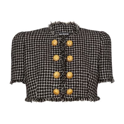 Balmain Gingham tweed jacket