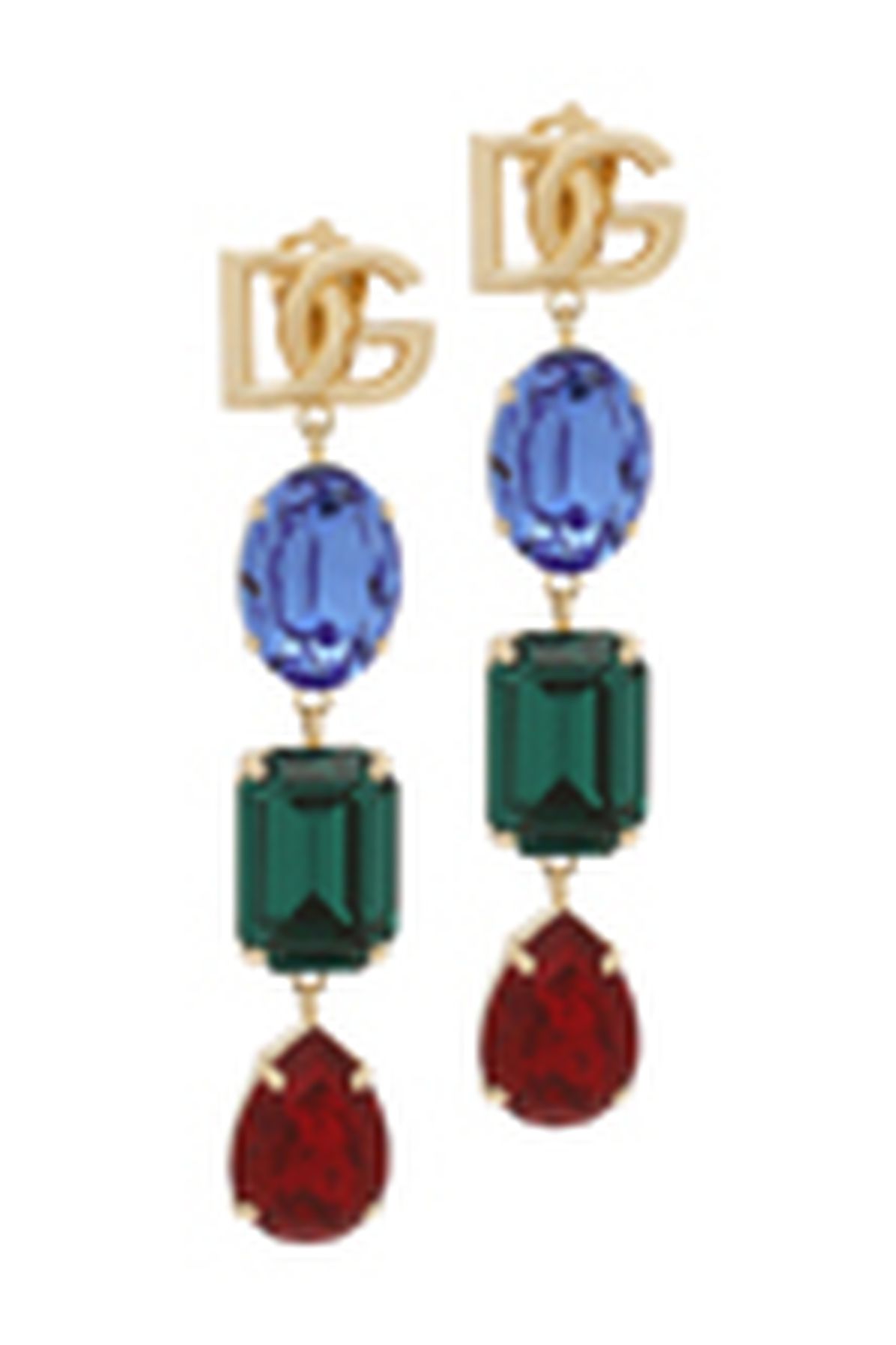 Dolce & Gabbana Earrings withlogo and rhinestones