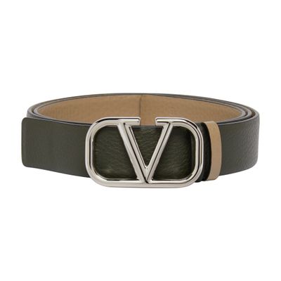 VALENTINO GARAVANI Vlogo Signature buckled reversible belt M. 30