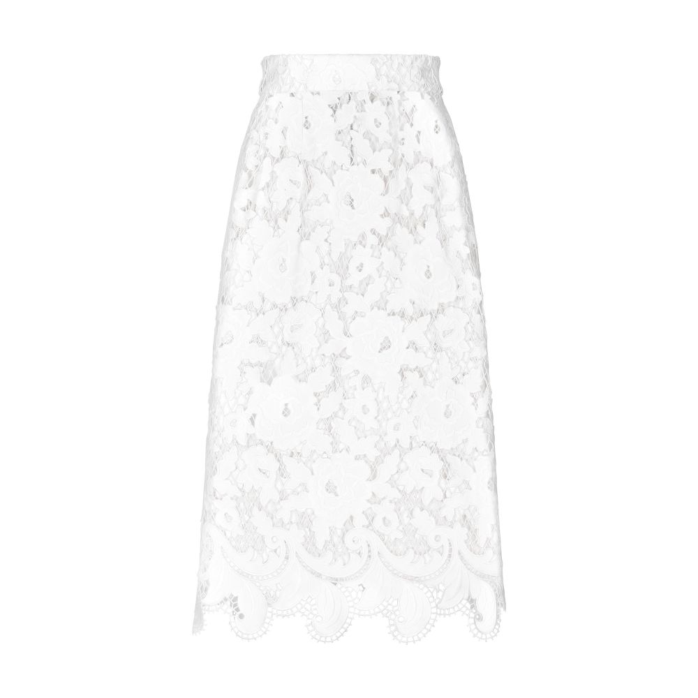 Dolce & Gabbana Midi skirt floral openwork detailing