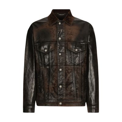 Dolce & Gabbana Oversize coated denim jacket