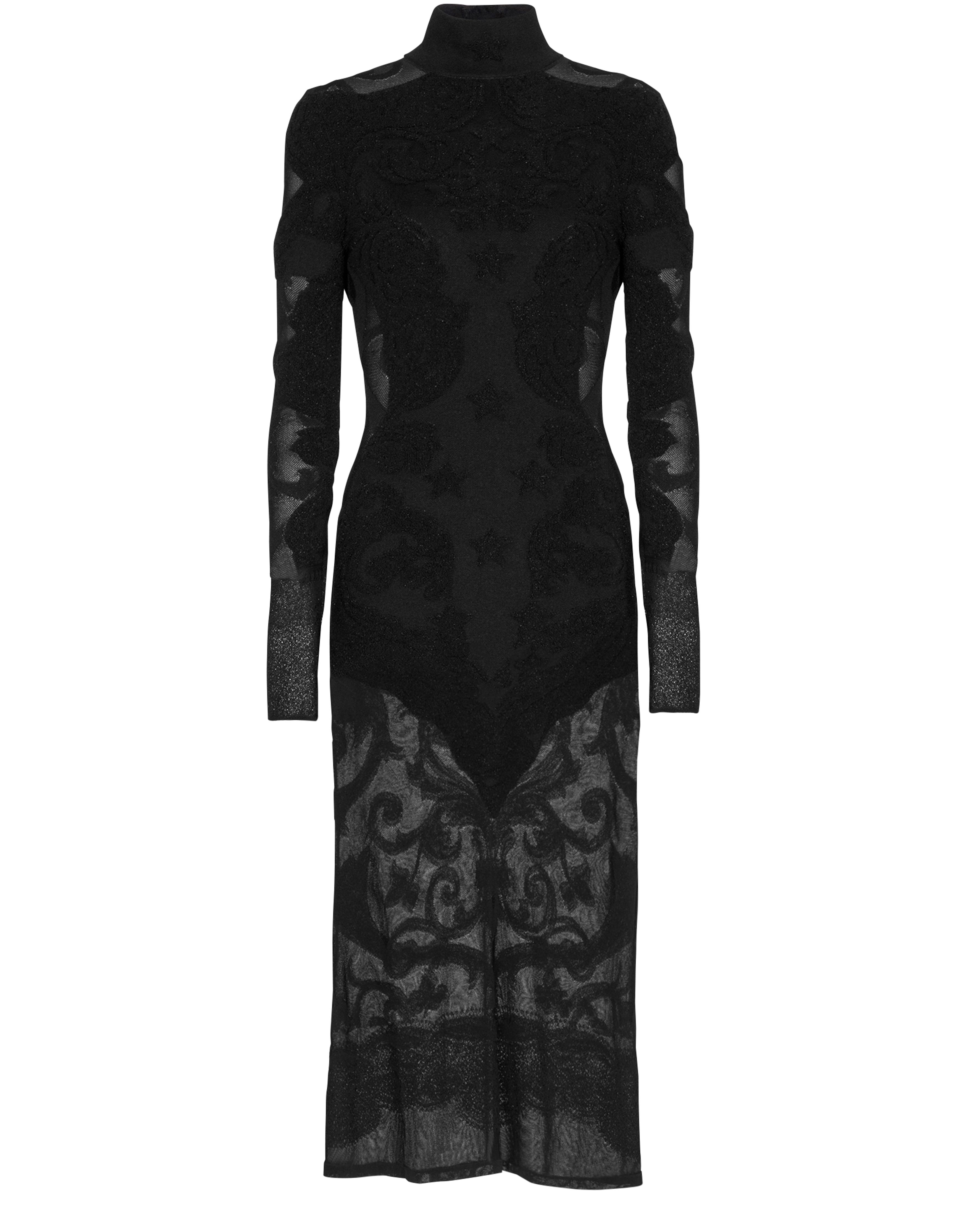 Balmain Fine Knit Baroque Dress