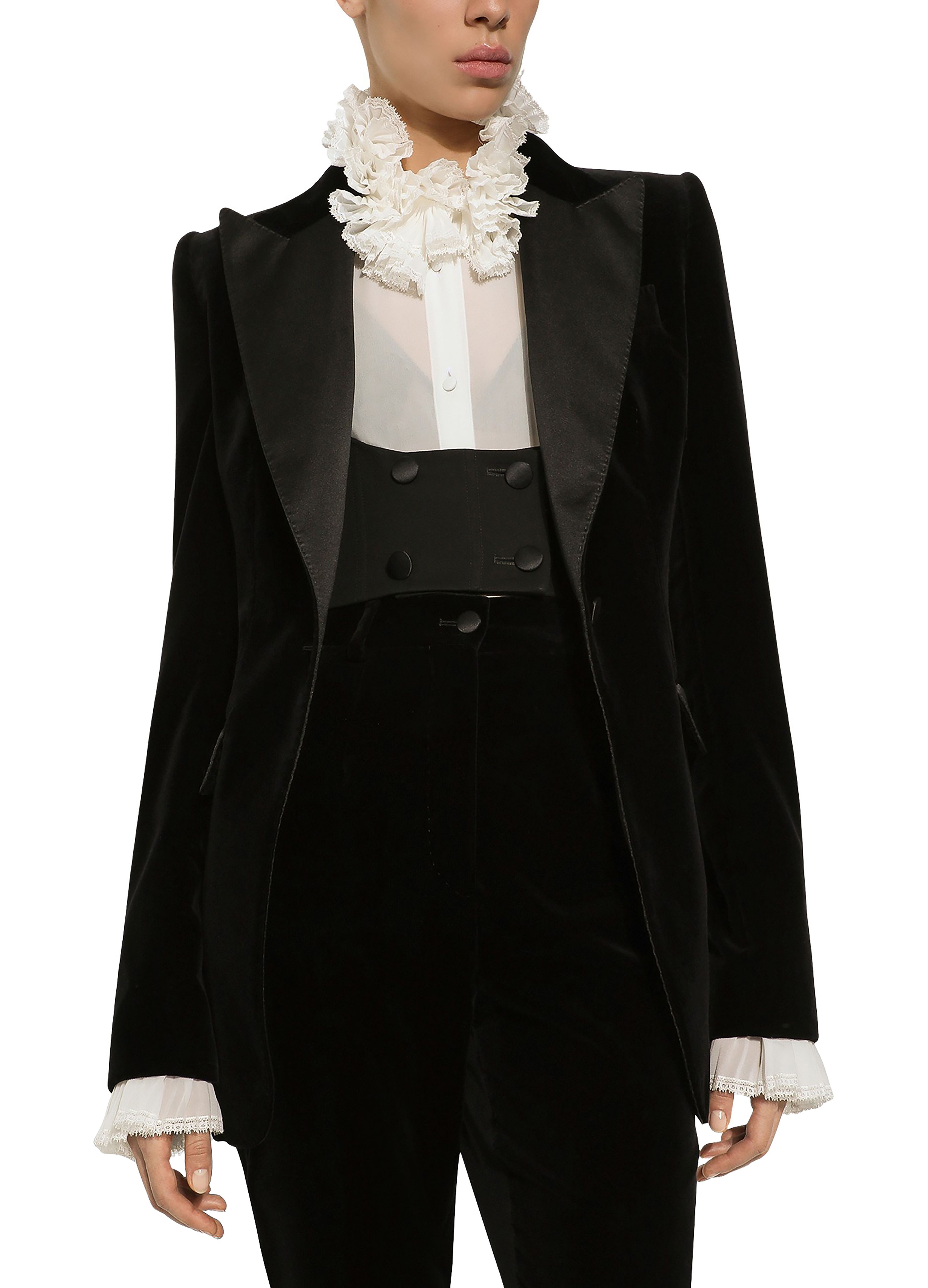 Dolce & Gabbana Velvet single-breasted tuxedo jacket