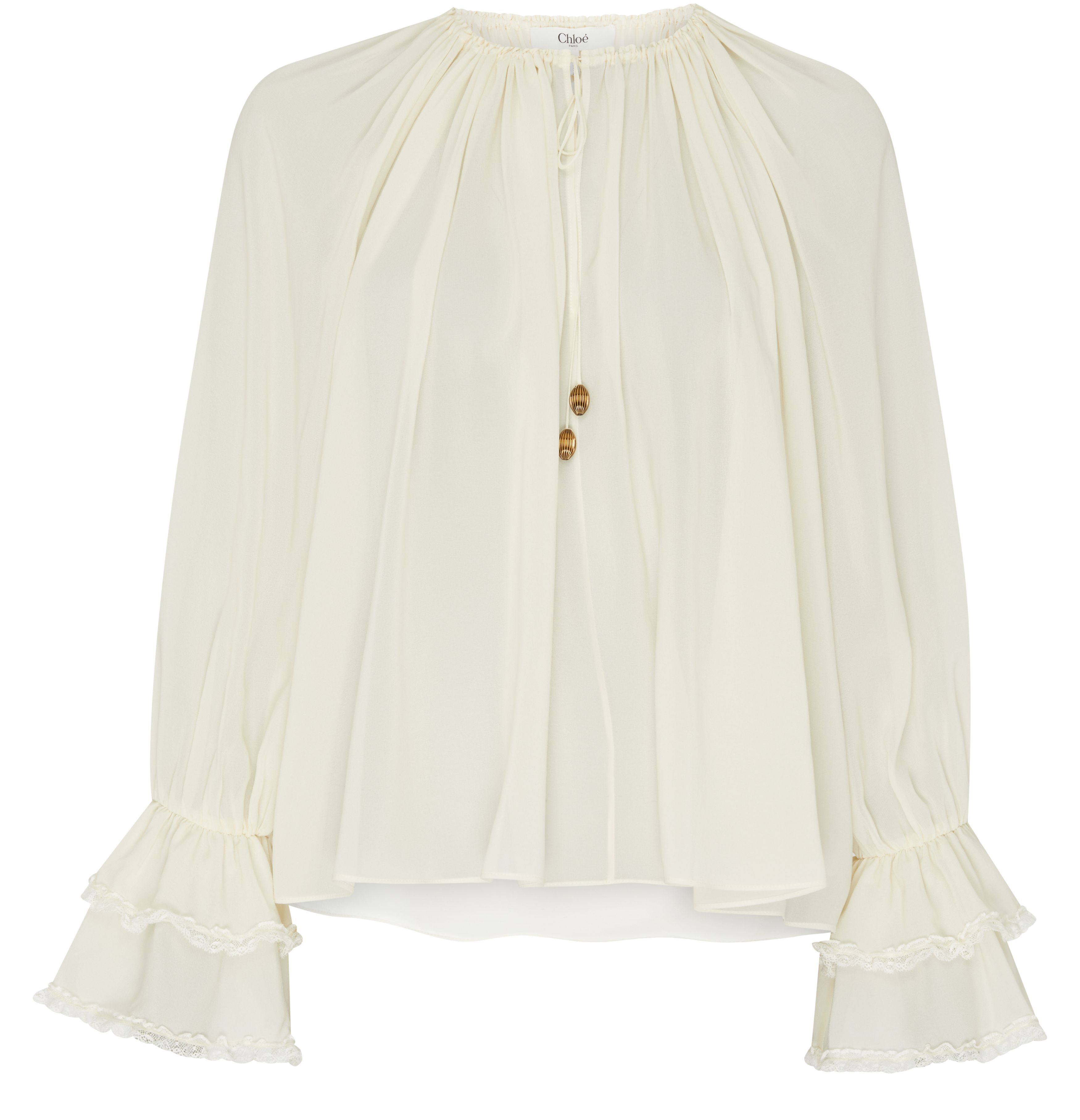 Chloé Ruffled silk blouse