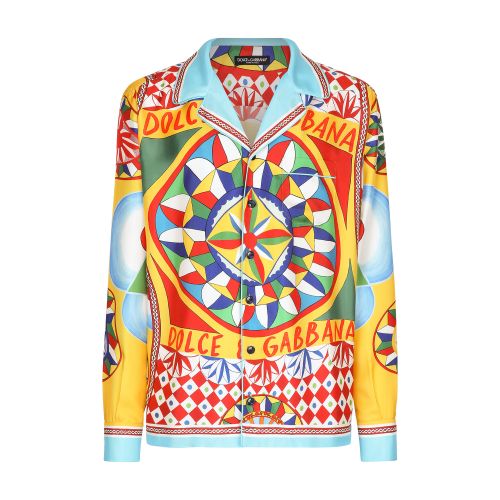 Dolce & Gabbana Carretto Print Silk Twill Shirt