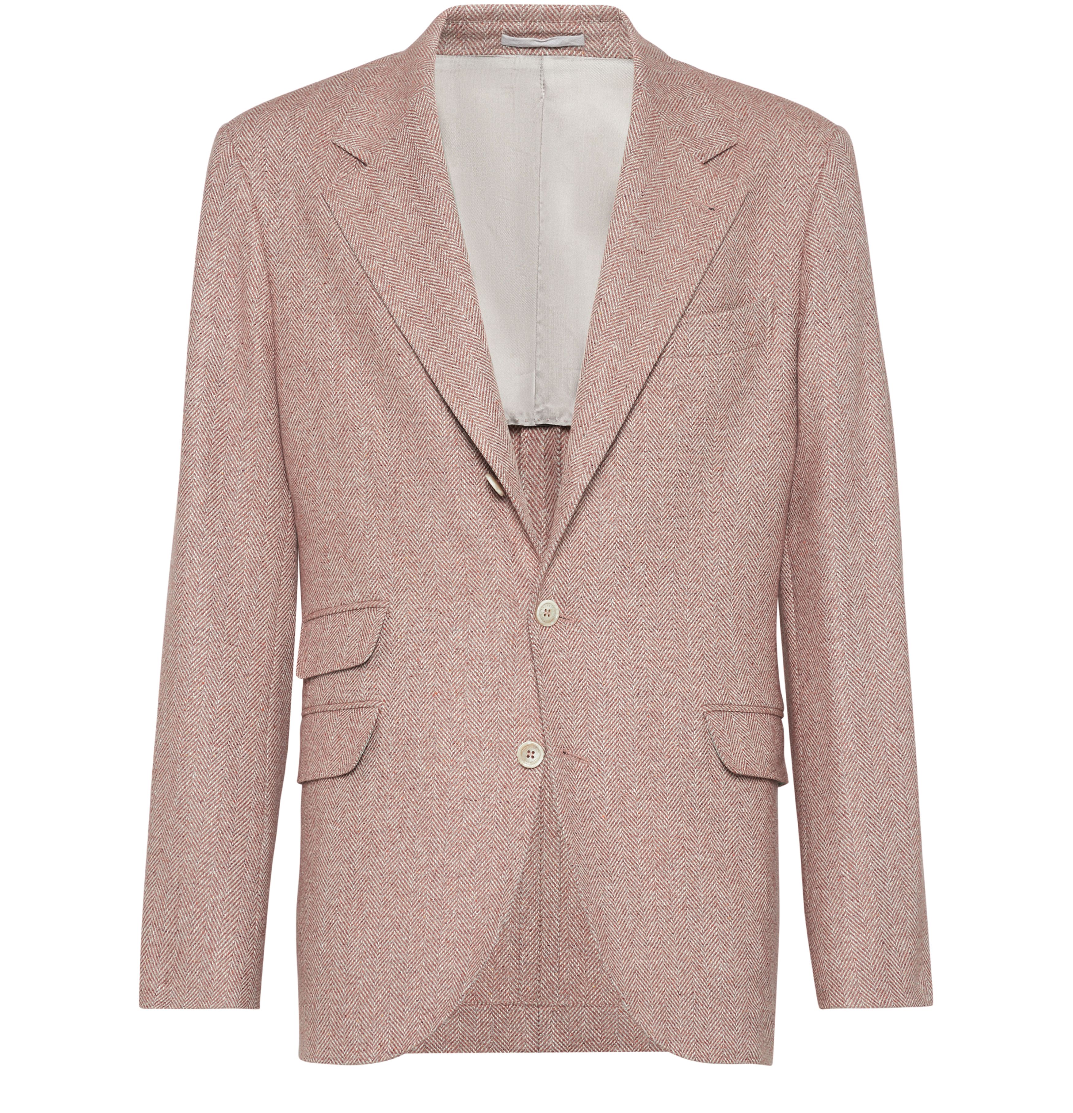 Brunello Cucinelli Chevron unconstructed Cavallo blazer