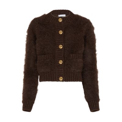 Alexander McQueen Knitted cardigan with gold buttons