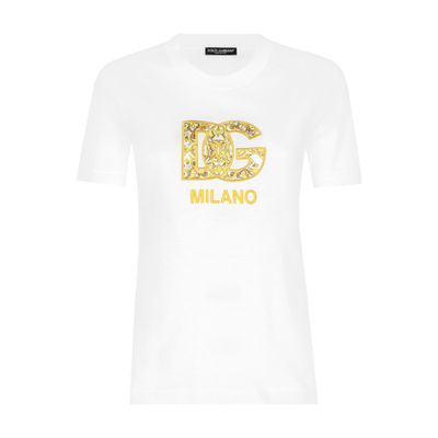 Dolce & Gabbana Majolica T-shirt with logo patch