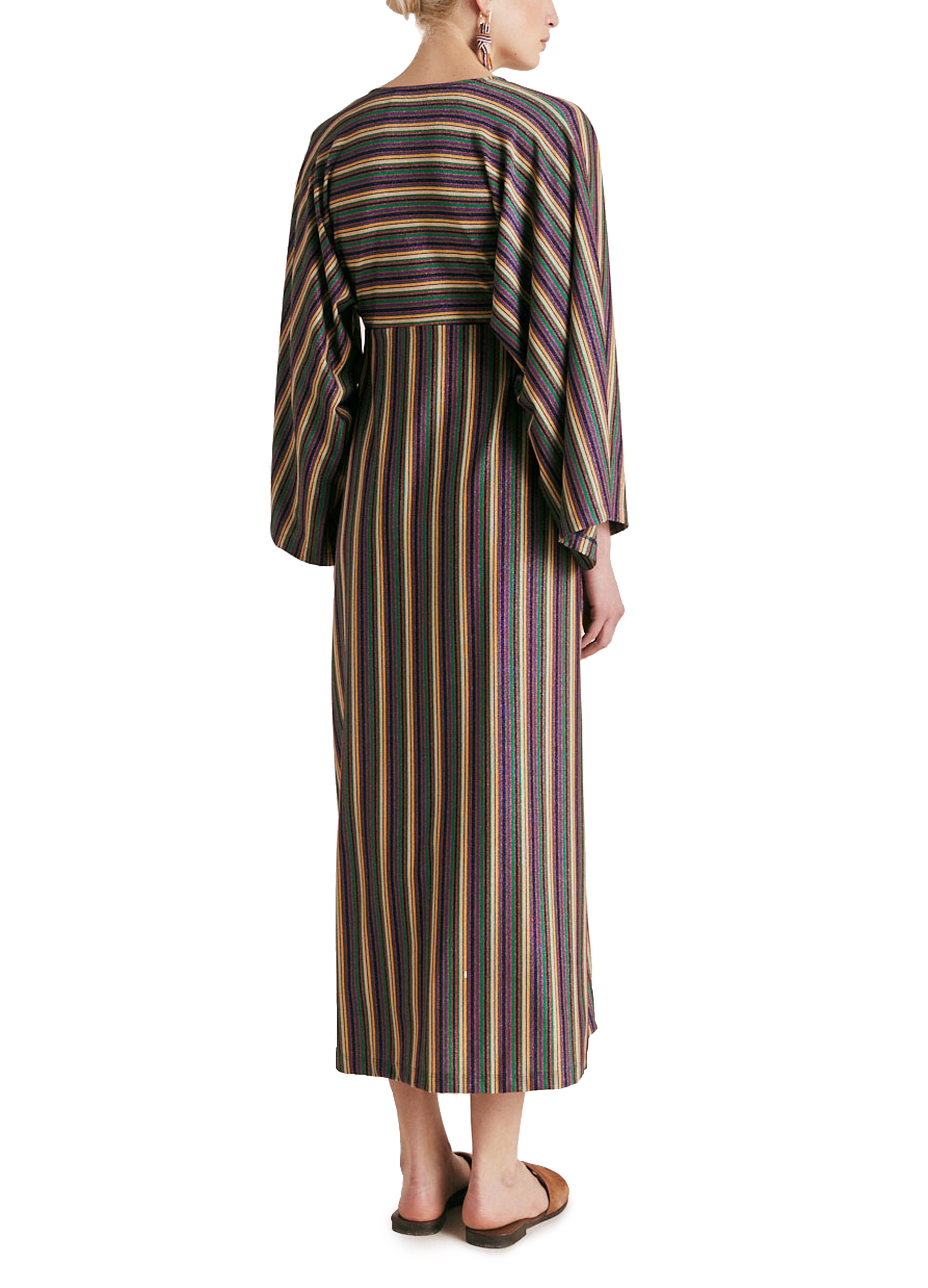  Margarida striped lurex jersey dress