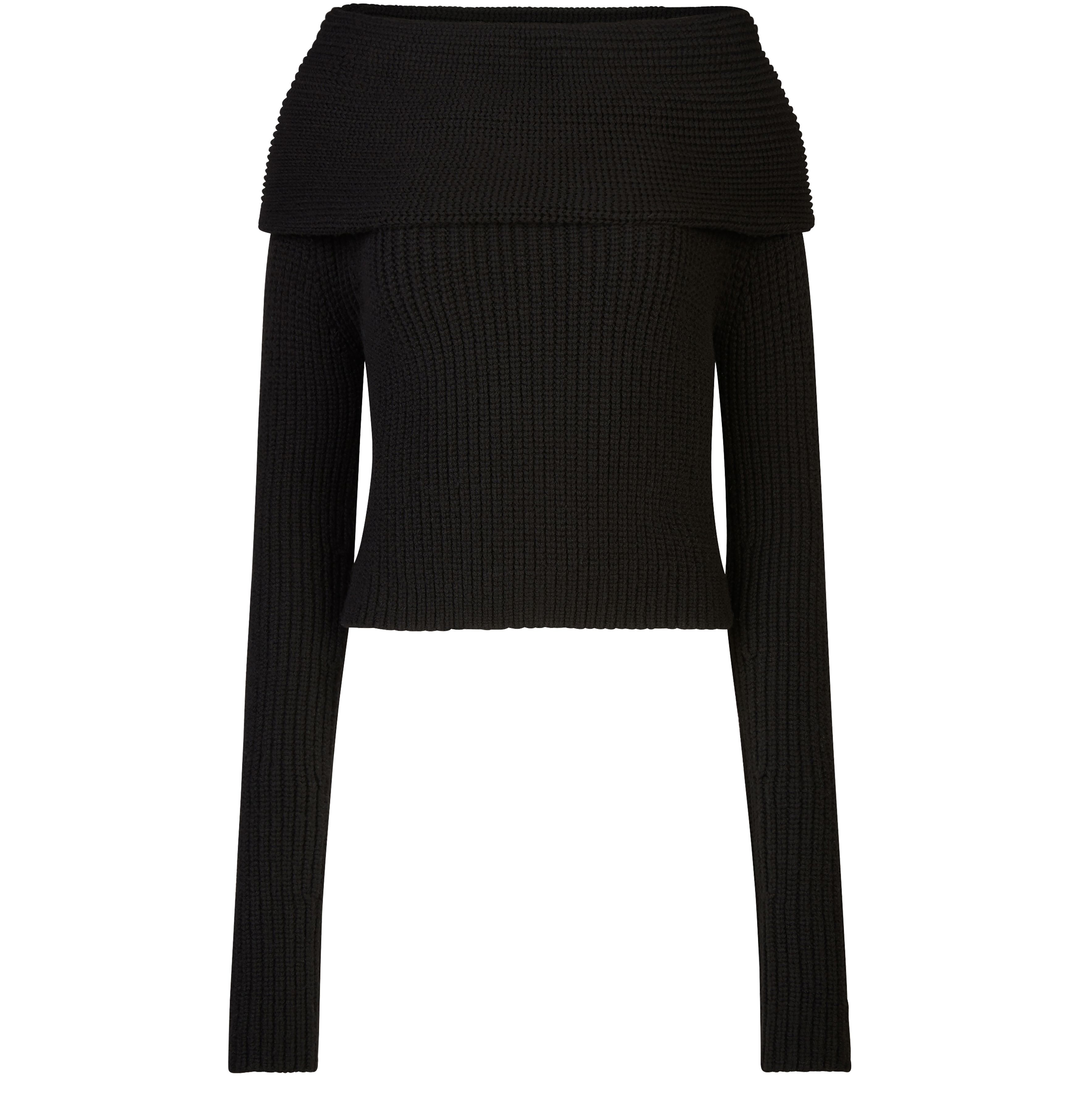 Nina Ricci Off-the-shoulder ribbed sweater