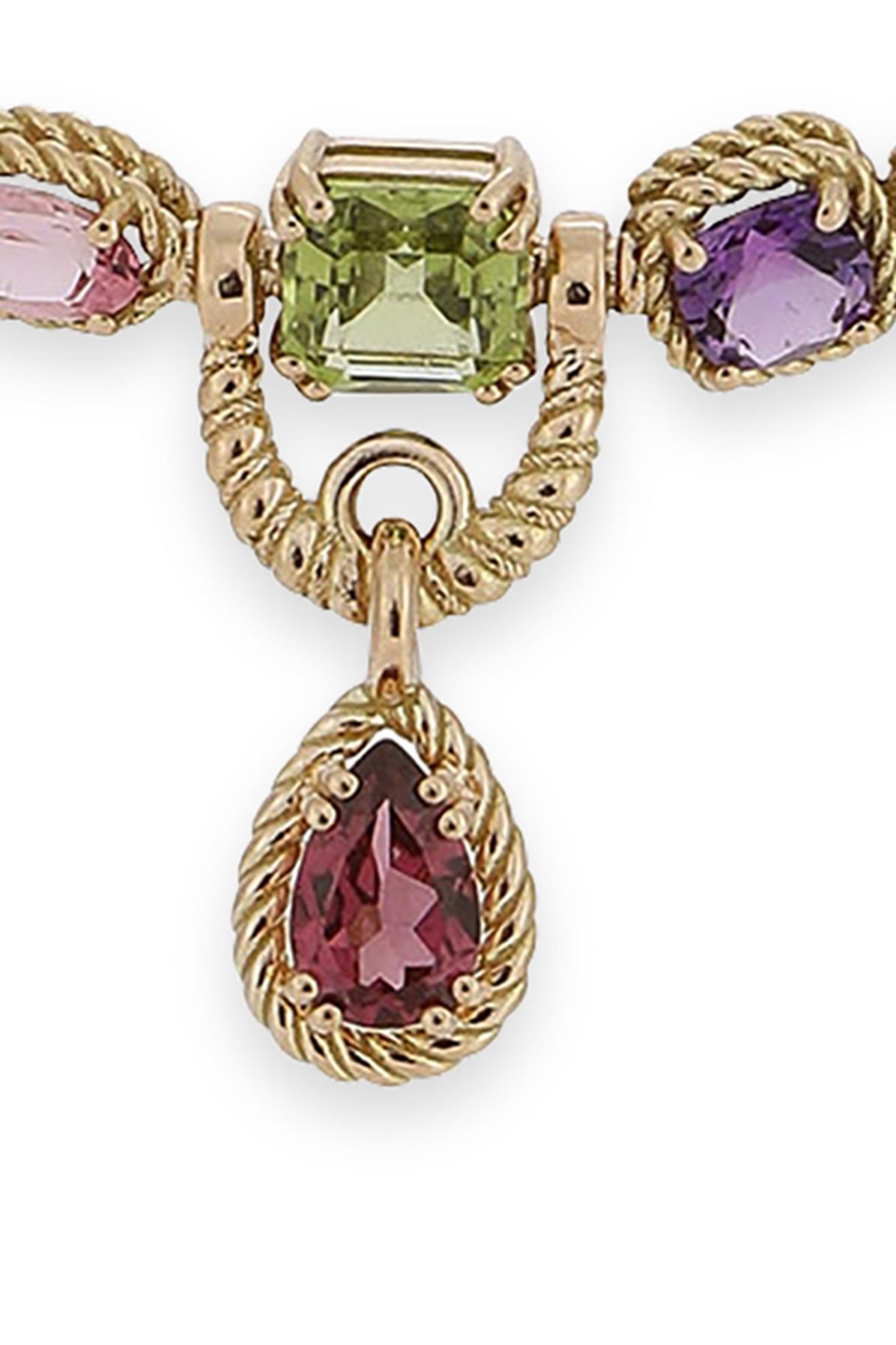 Dolce & Gabbana 18kt yellow gold bracelet with mutlicolored fine gemstones