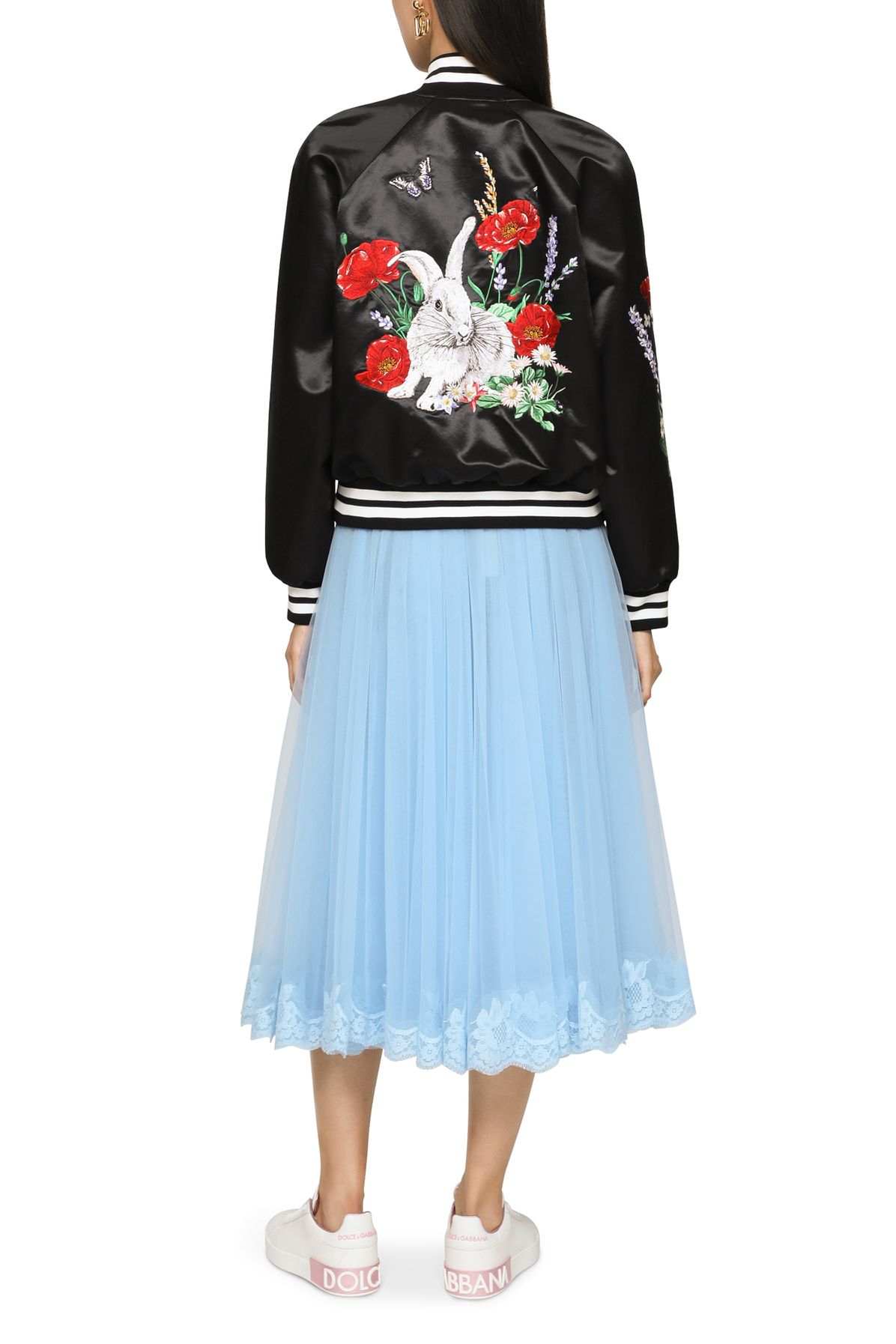 Dolce & Gabbana Satin jacket with embroidery