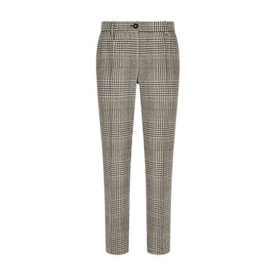 Dolce & Gabbana Low-rise glen plaid pants