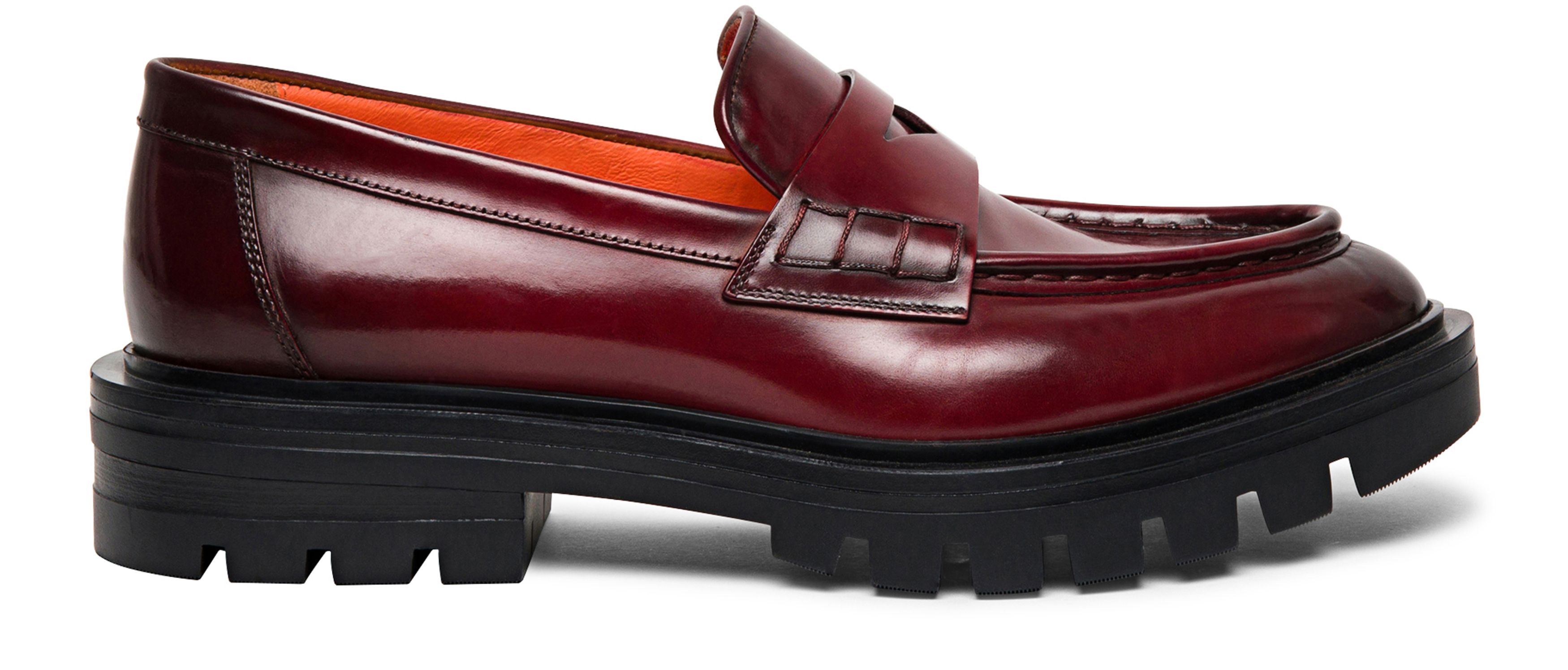 Santoni Leather penny loafers