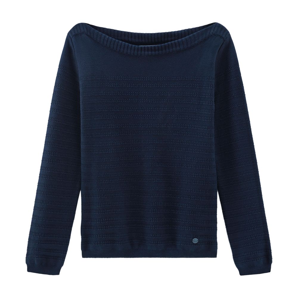 Woolrich Pure cotton sweater with boat neckline