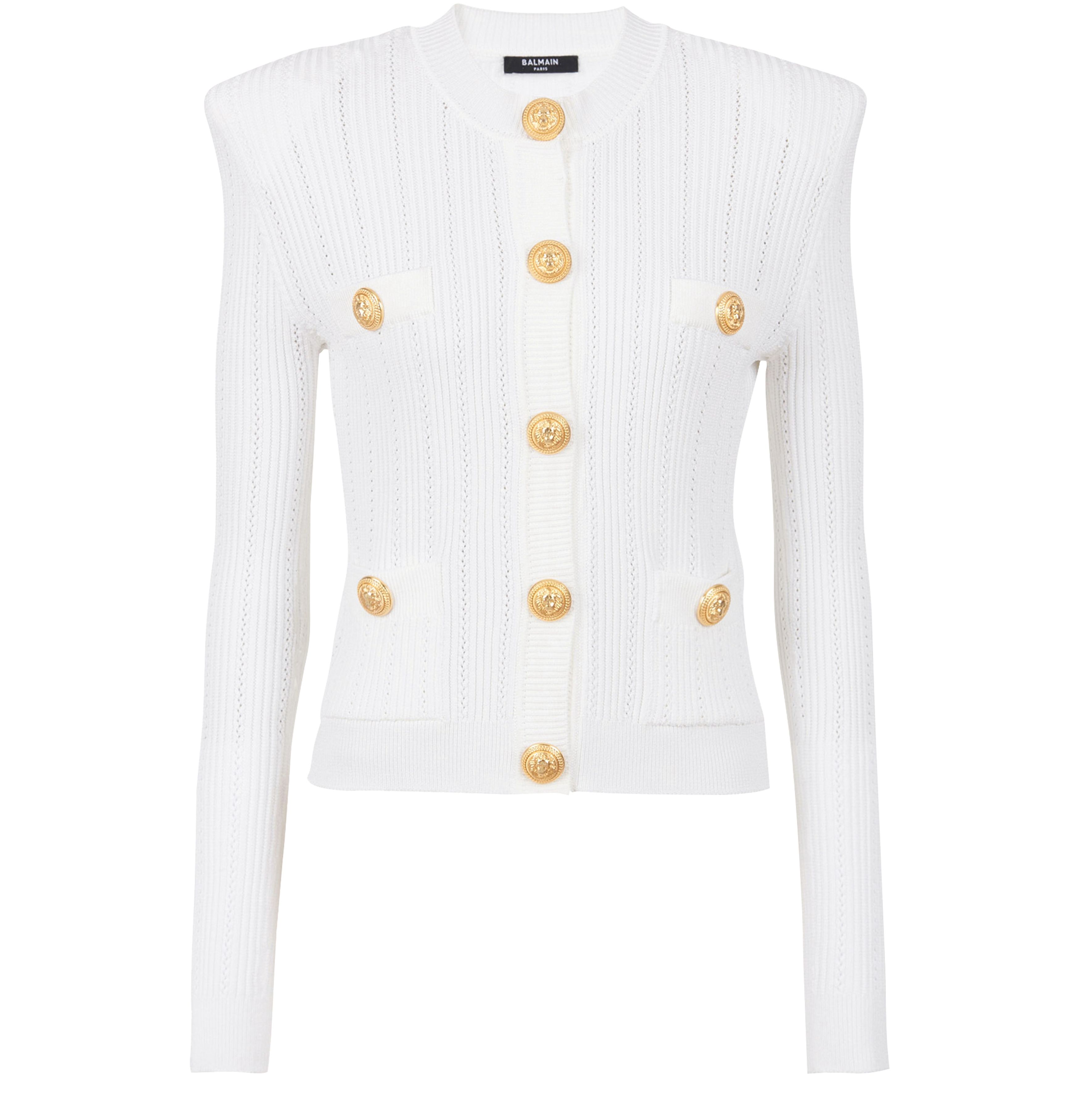 Balmain Knit cardigan with gold buttons