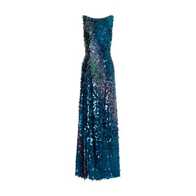 Alberta Ferretti Long tulle dress with sequins