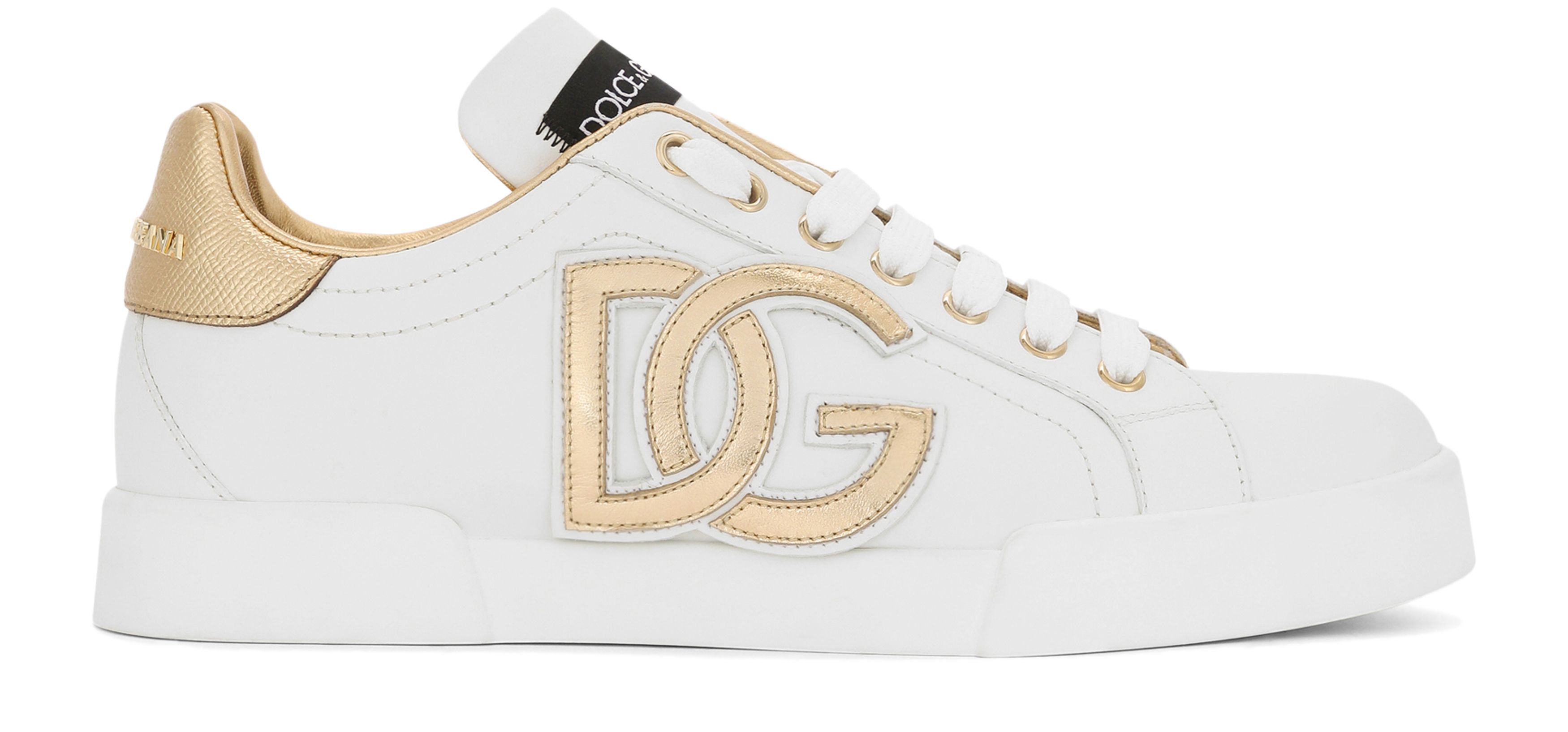 Dolce & Gabbana Portofino calfskin sneakers with DG logo