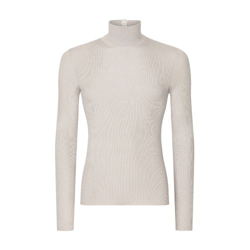 Dolce & Gabbana Ribbed Silk Turtleneck