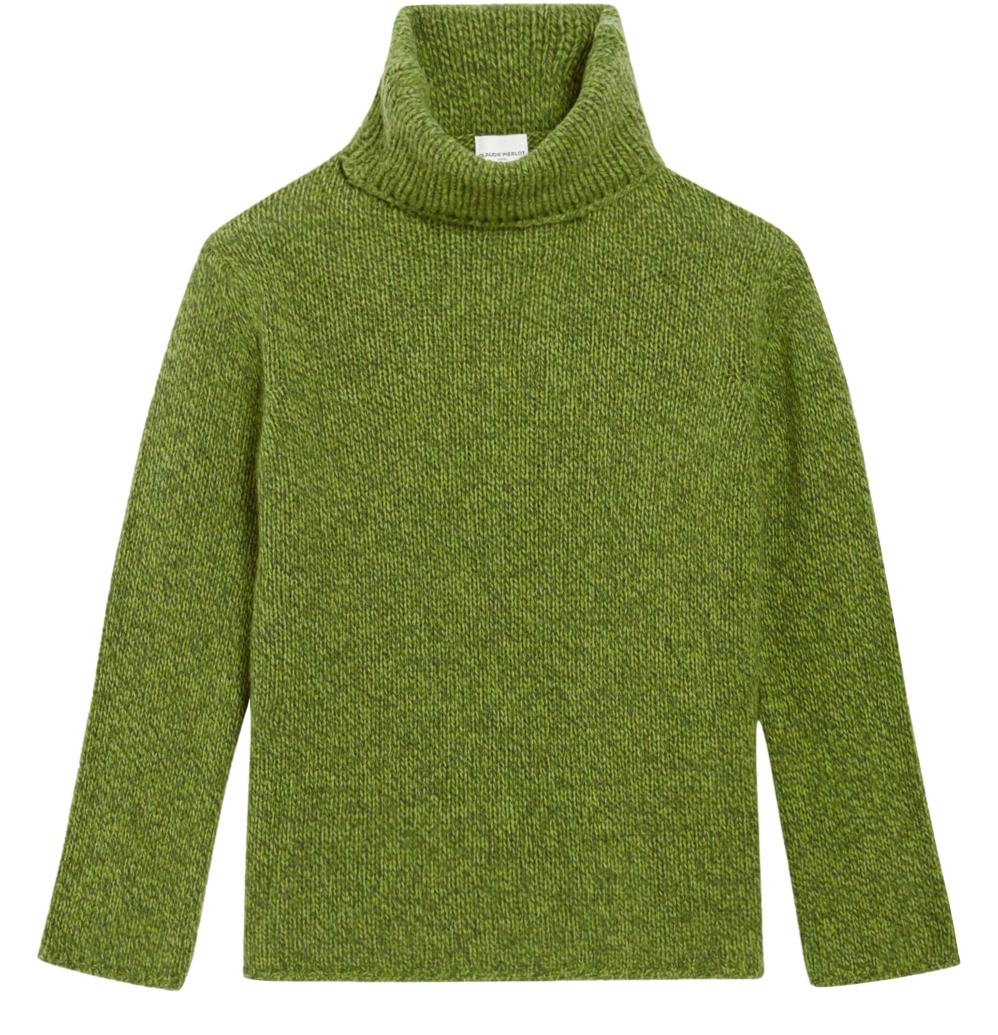  Matcha knitted polo neck jumper