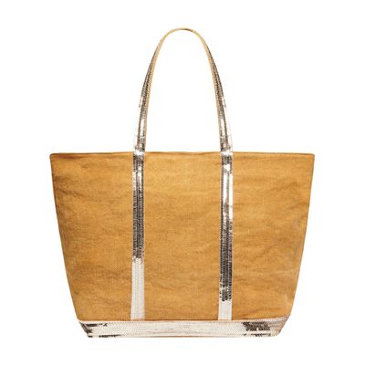  Linen L cabas tote