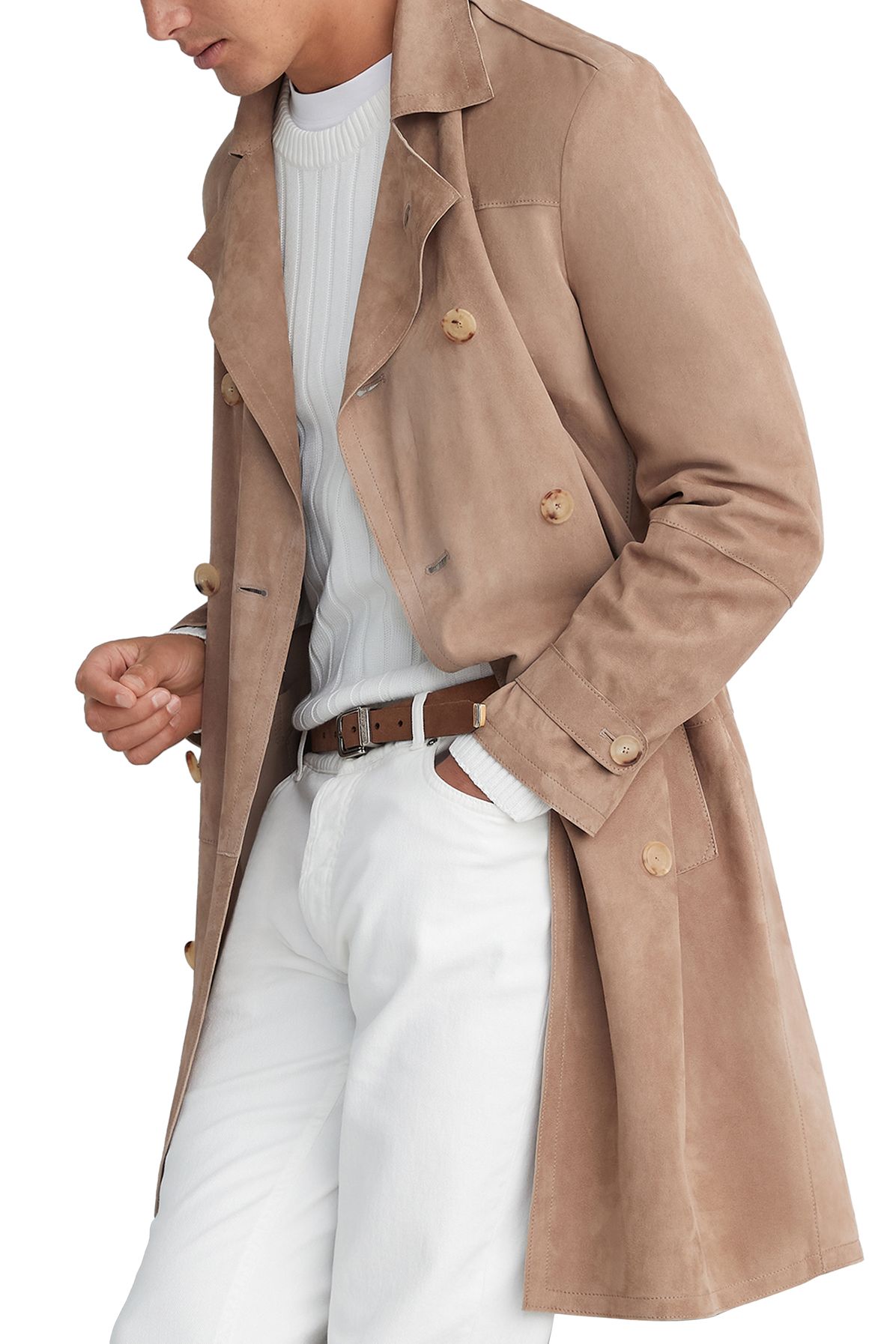 Brunello Cucinelli Suede trench coat