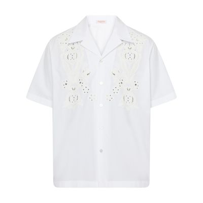 VALENTINO GARAVANI Short-sleeved shirt with pomegranate embroidery