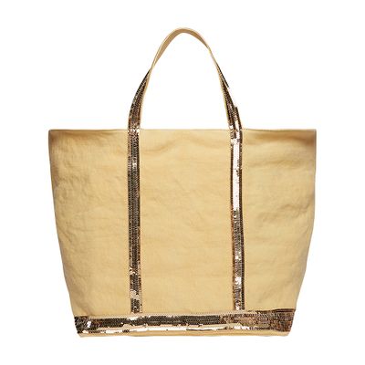  Linen L cabas tote