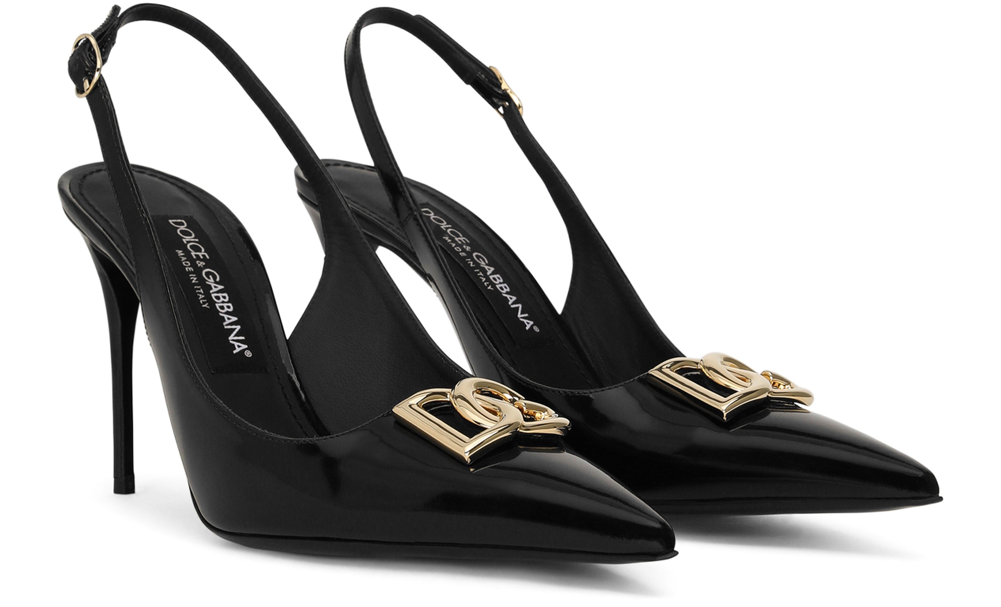 Dolce & Gabbana Polished calfskin slingbacks