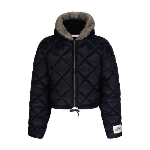 Dolce & Gabbana Quilted Canvas Jacket with Hood