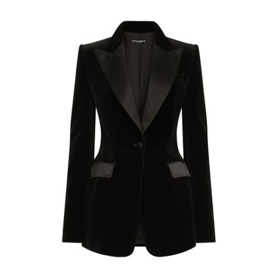 Dolce & Gabbana Velvet single-breasted tuxedo jacket